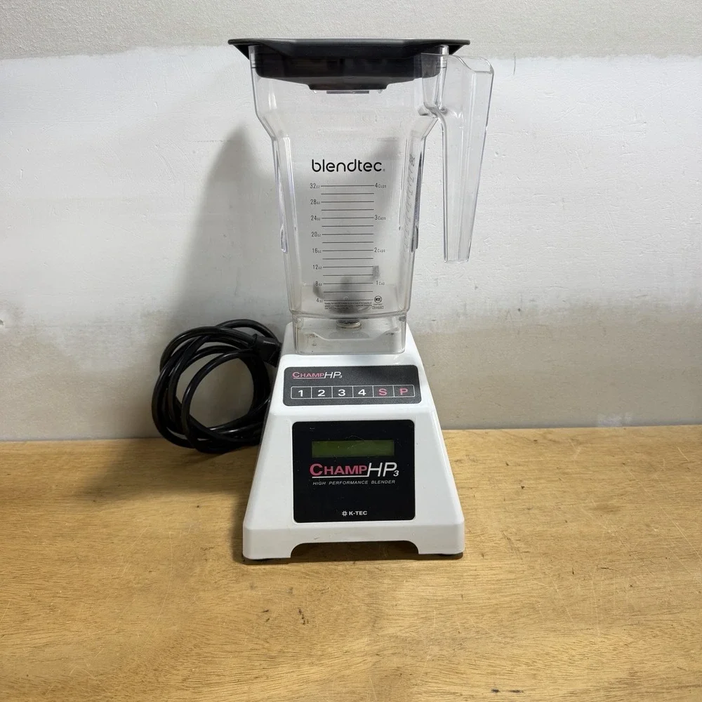 K-Tec Champ HP3 Blender ES-3 White Commercial 1500W High Performance Tested